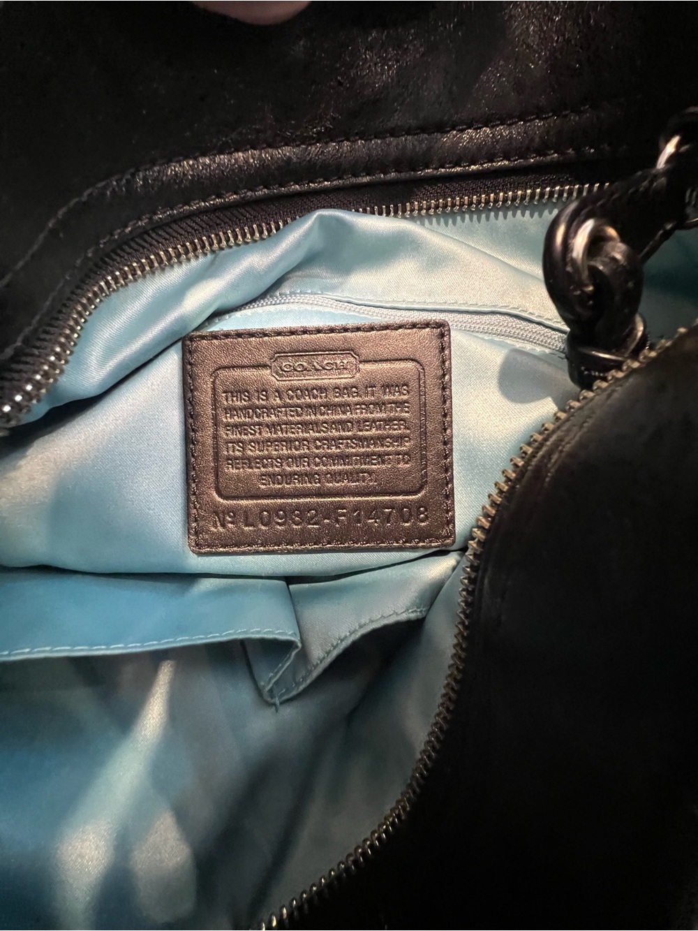 Coach Black & Grey Signature Zoe - Picture 10 of 16